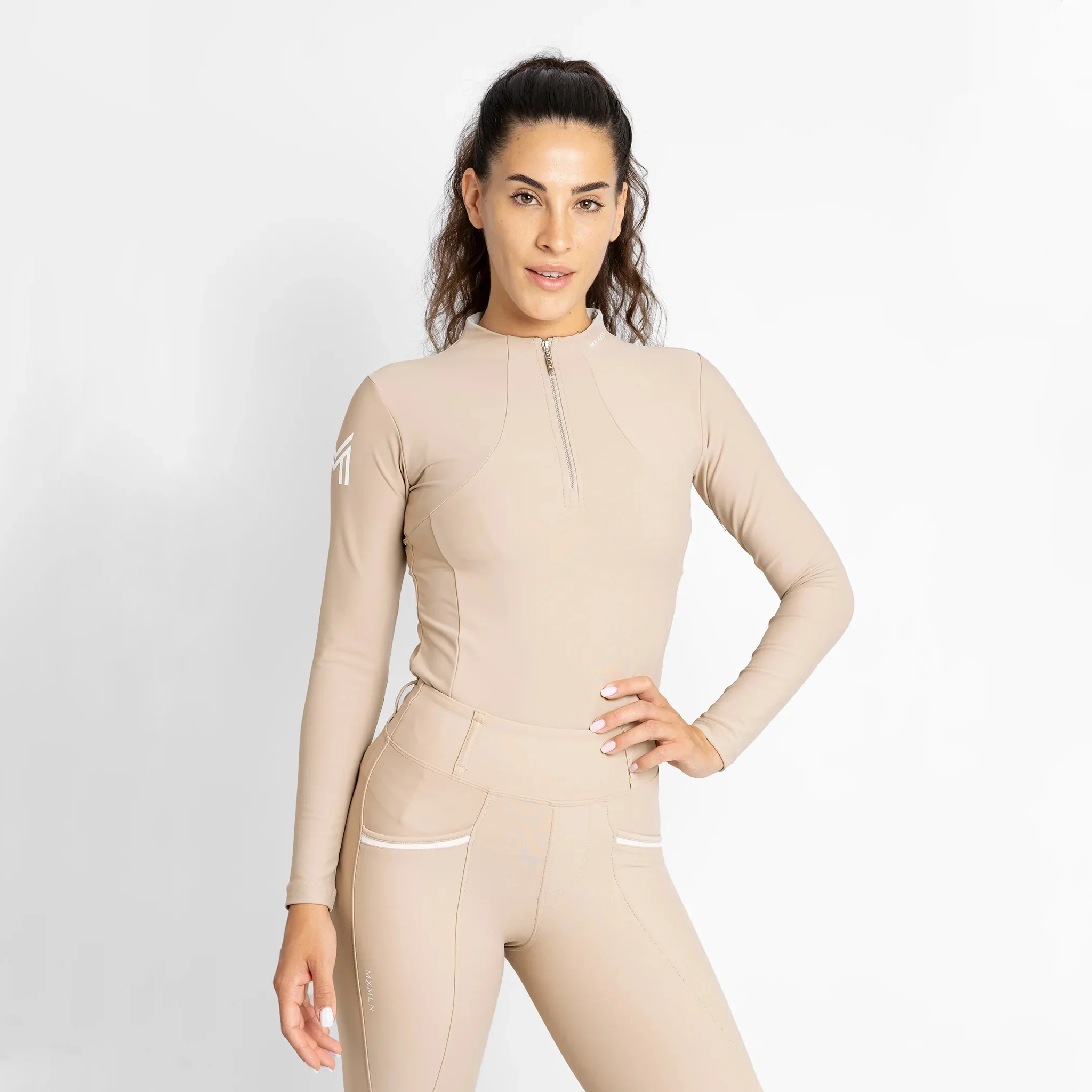 Long Sleeve Base layer MAXIMILIAN EQUESTRIAN Beige