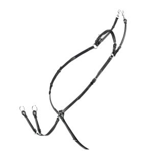 Pechopetral EQUILINE con martingala regulable negro