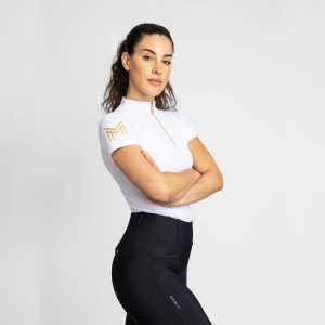 Short Sleeve Base layer MAXIMILIAN White/Gold
