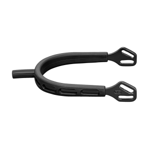 47525-100-61 Espuelas ULTRA fit EXTRA GRIP "Black Series" con fijación Balkenhol - Acero inoxidable antracita, plano 25 mm
