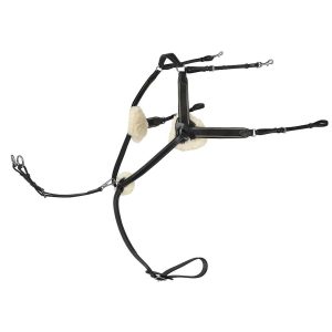 Pechopetral PRESTIGE de cinco puntos negro 3D027